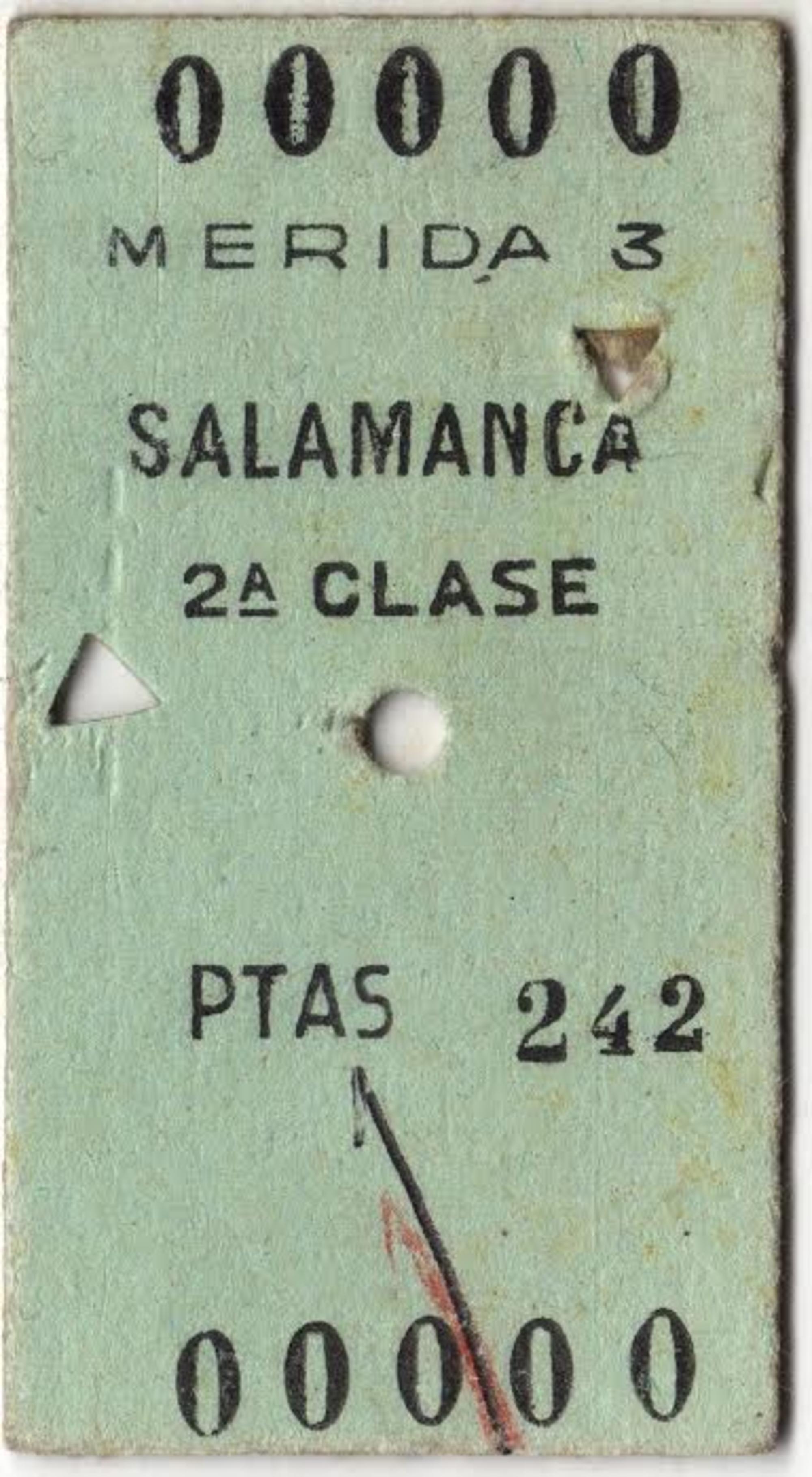 Billete Mérida-Salamanca